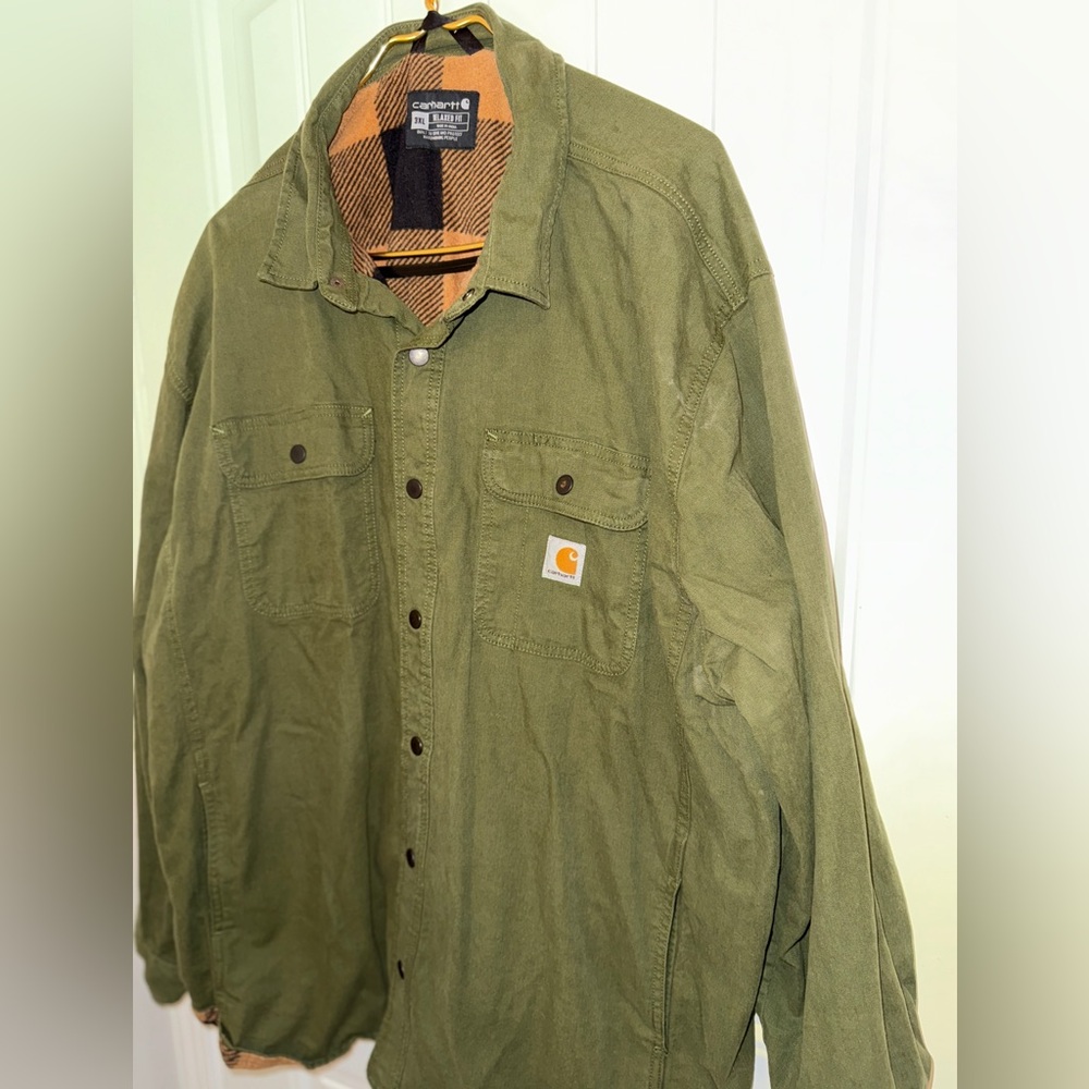 Carhartt Forest Green Button-Up Jacket - image 3
